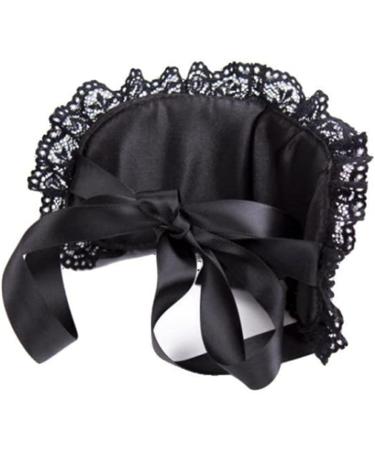 Soft Lace Eye Mask - Adjustable Comfortable Sleep Mask for Travel & Meditation | Black Party Ribbon Accessories - Buy Online on GoSupps.com