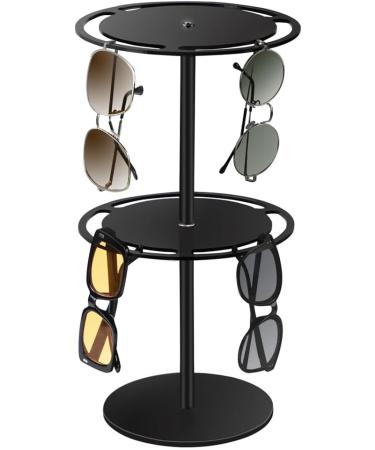 Kecung Sunglasses Holder Organizer 360 Rotatable Acrylic Eyeglasses Display Stand Eyewear Storage Rack for Desk Dresser Easy Install - Buy Online on GoSupps.com