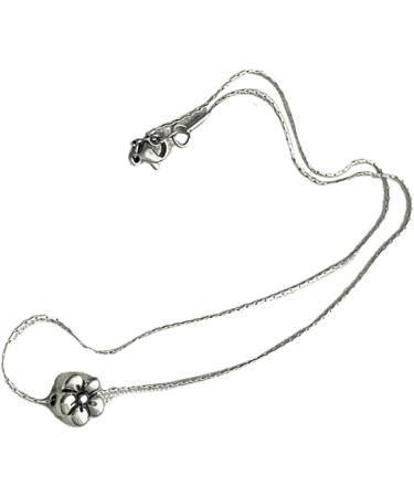 Oralgos Elegant Flower Charm Necklace | Adjustable Silver-Colored Jewelry for Women & Girls - Buy Online on GoSupps.com