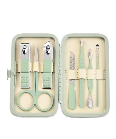 Scissors Nail Clippers Set Dead Skin Pliers Nail Cutting Pliers Pedicure Knife Nail Groove Nail Manicure Tool Green