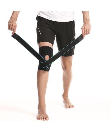 BOSREROY Athletic Knee Support Brace - Adjustable Shock-Absorbing Hinged Protection for Sports | International Shipping Available - Buy Online on GoSupps.com