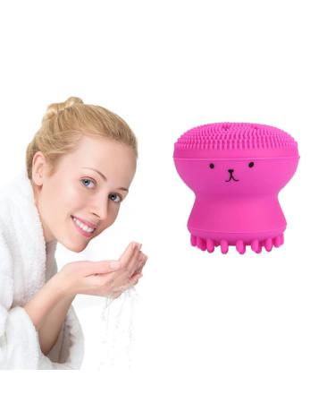 Moum routes Face cleaning brush ultraahygienic silicone silicone waterproof facial massager peeling fat cleaning brush facial cleaning brush cleaning brush (pink)
