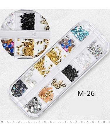 Multicolor Horse Eye Rhinestones Nail Art Studs - 4 Boxes | Crystal Nail Decorations Supplies - M25-M26 - Buy Online on GoSupps.com