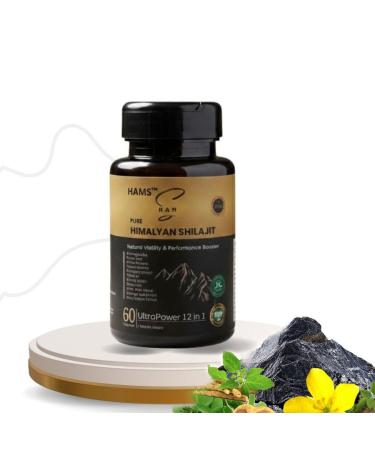 12-in-1 Natural Shilajit & Ashwagandha Formula Vitality Energy & Immunity Booster