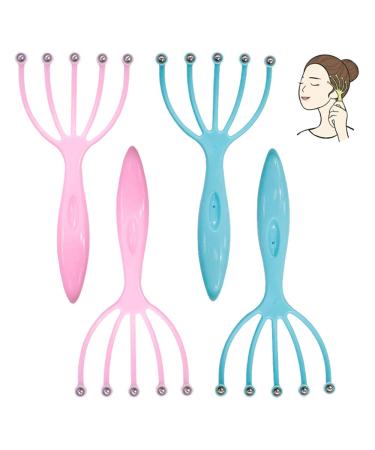Scalp massager hand massager claw head muscle relaxation promotes blood circulation head massage office decompression 4 pieces