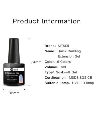 7ml Acrylic Extension Nail Gel Quick Building Gel Polish Clear Pink Nude Nail Tips Builder UV Gel Nail Art Soak Off - (Color: BW4102 7ml) - Buy Online on GoSupps.com