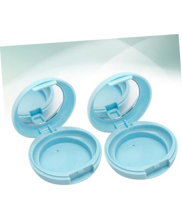 CIMAXIC 1 Set 2pcs portable powder container loose powder container makeup powder filling Packing box 6.1x6.1cm Blue - Buy Online on GoSupps.com