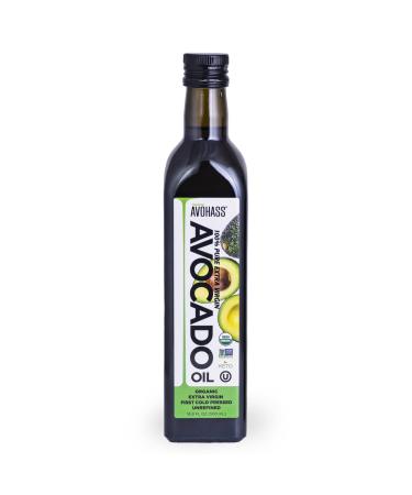 Avohass Mexico USDA Organic Certified Extra Virgin Avocado Oil 16.9 fl oz Bottle