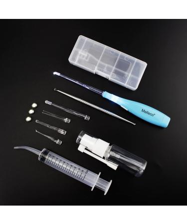 Melleco Upgraded 6.75 Tonsil Stone Remover Tool Set - Blue Care Group with Irrigator Syringe, Stainless Steel Pick, and Nasal Mist Pump - Buy Online on GoSupps.com
