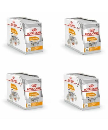 ROYAL CANIN Coat Care Mousse | Pack of 4 | 4 x 12 x 85 g | Wet Dog Food | for Dogs from 10 Months | Formula for Dogs with Dull and Dry Coats