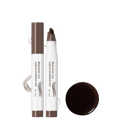 Eyebrow Pen 125ml Smudge Resistant And Water Resistant Pencil Multiple Forks Liquid Pen Point for Women and Girls for Daily Use Work Date Parties Sports and Travel 3