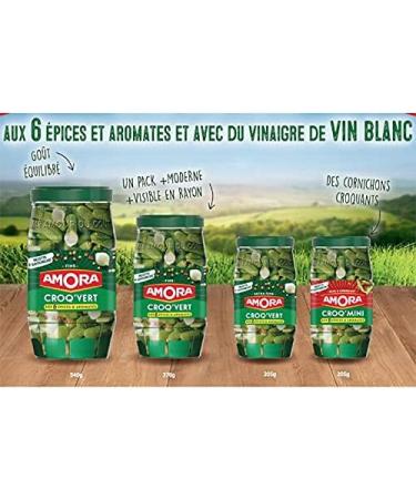 AMORA - Croq'Vert Fine Pickles Jar 540G - Pack of 3 - Special Offer - Buy Online on GoSupps.com