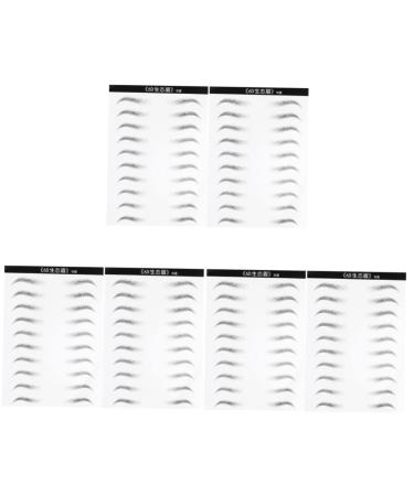 FOMIYES 6 Sheets Makeup Stickers Black Stickers 6d Eyebrow Stickers Transfer Stickers Modify The Lazy 3d