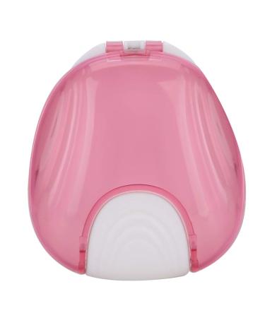 Orthodontic storage case portable and waterproof storage container for dentures for adults with press lock design (1 PC) (pink)
