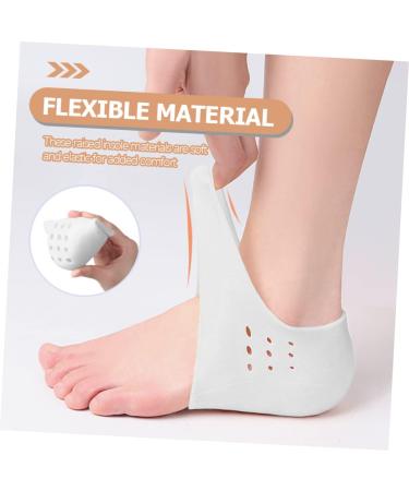 FOMIYES Height Increasing Insole Sock Pads - Silicone Heel Protectors for Men & Women | Non-Slip Silicone Heel Sleeves | White Half Shoe Inserts - Buy Online on GoSupps.com