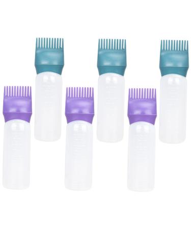 Mobestech 6 pi ces Bouteille Applicateur Peigne pour Racines Flacons L gers Plastique R utilisables pour Coloration et Soin Capillaire Domicile Faciles Nettoyer et Pratiques
