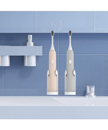 2-Piece Electric Toothbrush Holder Set | Adhesive Organizer for Bathroom | Self-Adhesive White Toothbrush Holders - Buy Online on GoSupps.com