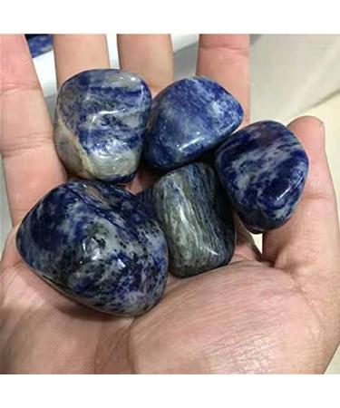 Bulk Crystals Natural Quartz Crystal Blue Sodalite Tumbled Stones for Home Decoration 5pcs 20-25mm Full of Texture - Buy Online on GoSupps.com