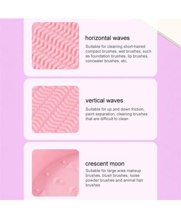 lmoikesz Makeup Brush Cleaning Mat Reusable Cosmetic Tools Washing Scrub Pad Portable Small Sponge Eyeliner Applicators Scrubber Gifts Pink - Buy Online on GoSupps.com