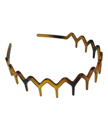 Bling Online Zig Zag Tortoise Shell Effect Sharks Tooth Hair Band Headband.