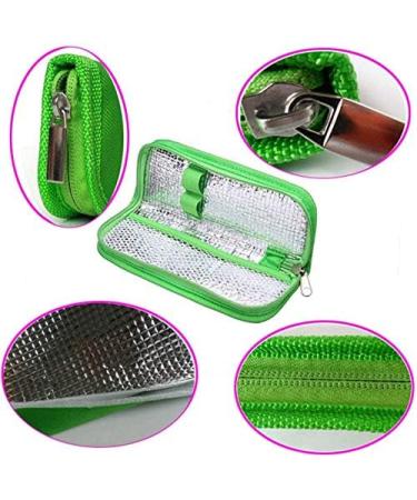Dewedrt Insulin Cooler Travel Case Diabetic Medication Organizer Cooler Bag Green - Buy Online on GoSupps.com