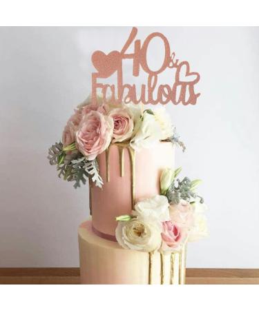 Fabulous Cake Topper Fabulous 40th Birthday Cake Topper Fabulous Birthday Cake Topper Fabulous Cake Decorations Rose Gold Cake Decoration For Women Men Birthday Anniversary Party Wedding - Buy Online on GoSupps.com