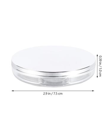 Lurrose Empty Powder Compact Foundation with Mirror - Travel-Friendly Silver Powder Pots (2pcs) | International Shipping Available - Buy Online on GoSupps.com
