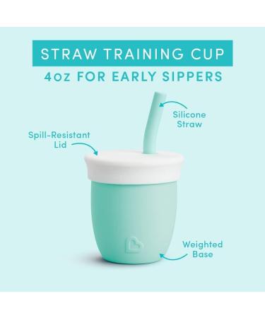 Munchkin Silicone Open Training Cup with Straw for Babies and Toddlers 6 Months+ - Mint 4oz - Buy Online on GoSupps.com