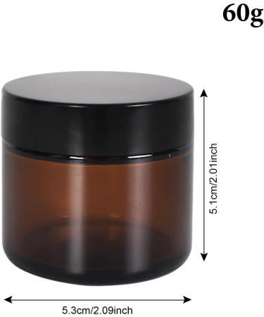 Thapncow 6 Pieces Empty Brown Glass Jars 30ml/50ml/60ml Empty Refillable Ointment Containers for Women Girls Cosmetics Creams Lotions Essential Oil Powder - Buy Online on GoSupps.com
