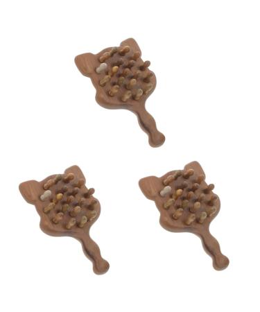 Tovinanna 3 pieces of sandalwood comb antistatic head massage comb Broad tooth comb for curly hair Disgusting ridge wood wide tooth comb head massager portable comb wooden ridge for 14.00x9.50cmx3pcs braunx3st