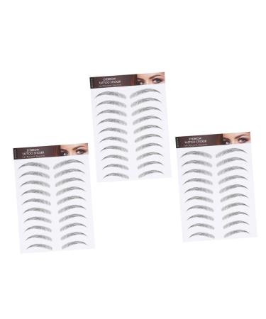 Mipcase 3 Sheets Waterproof Eyebrow Stickers Stickers False Eyebrows for Women Eyebrow Stencils