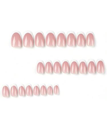 24pcs Minimalist French Nail Ombre Light Pink Nail Premium Press on Nails Gel Fake Nails Handmade Press-on Nails Fake Nails For Women Girl - Buy Online on GoSupps.com
