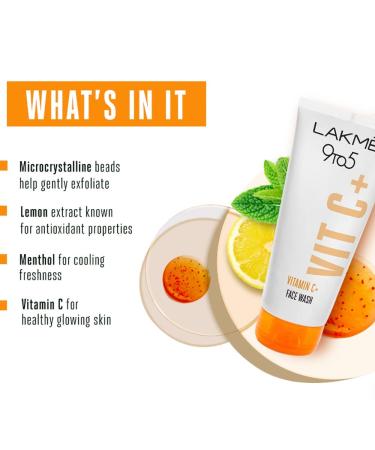 Buy 9To5 Vitamin C Facewash | Microcrystalline Beads for Glowing Skin | 100g - International Shipping Available - Buy Online on GoSupps.com