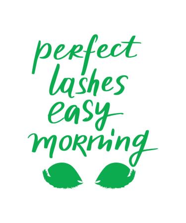 Autocollants muraux en vinyle Mascara Maquillage Cils Salon de beaut Citation 36x43 2 cm Plusieurs options de taille Petit Vert Vinyl Art Stickers Zz5130 S-Green