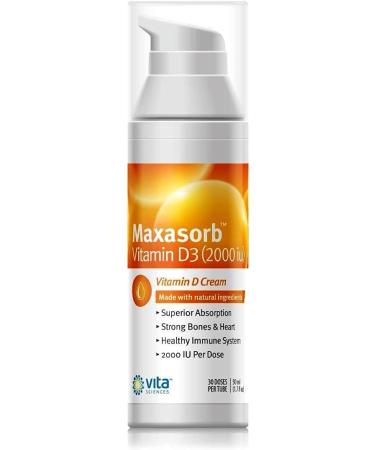 Maxasorb Vitamin D3 2000 IU Cream: Safe & Effective for Psoriasis Relief - Premium Skin Therapy for Itchy, Scaly, Dry Skin on Body & Face - Buy Online on GoSupps.com