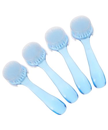 FRCOLOR 4pcs Fingernail Cleaning Nail Cleaners Hand Grip Nail Facial Brush Plastic Brush Nail Brush for Cleaning Portable Fingernail Nail Accessories Manicure Supplies Home Nail