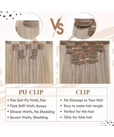 Vivien Clip In Extensions | Real Hair Blonde & Ash Blonde | 22 Inch 140g | #18/613 | Premium Quality Clip-In Hair Extensions - Buy Online on GoSupps.com