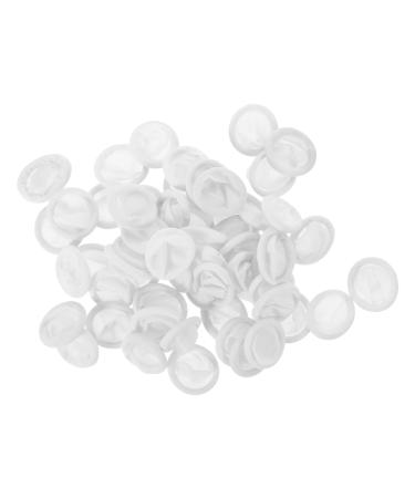 OSALADI 100Pcs Gel Finger Cots Finger Protector Support Silicone Finger Tip Caps for Finger Cracking Corns Blisters Calluses and More White