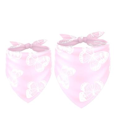 Dog hookers with butterfly pattern triangle for small medium -sized and large dogs and cats triangular scarf triangular scarf bib 2 pieces of colored 11