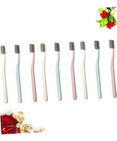 Buy HOMSFOU 9 Pcs Wooden Straw Travel Toothbrush Set - Eco-Friendly & Portable | International Shipping Available - Buy Online on GoSupps.com