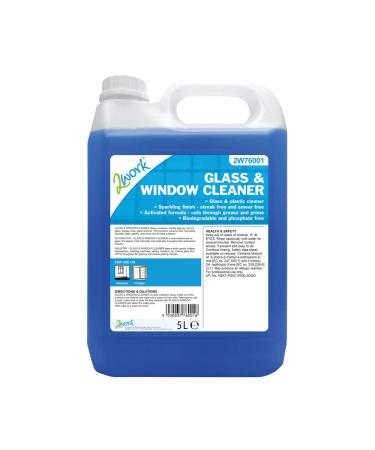 2WORK 2W76001 Glass and Window Cleaner 5 L Bundle with Jantex CW714 Lemon Gel Floor Cleaner Concentrate 5Ltr - Buy Online on GoSupps.com