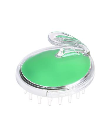 XTYPE Bath Supplies Crystal Transparent Silicone Massage Shampoo Comb Deep Massage Clean Scalp Shampoo Artifact (Color : Green)
