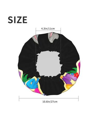 Happy Easter Day Reusable Shower Cap for Women & Kids - Adjustable, Double Layer, Suitable for All Hair Lengths - Buy Online on GoSupps.com