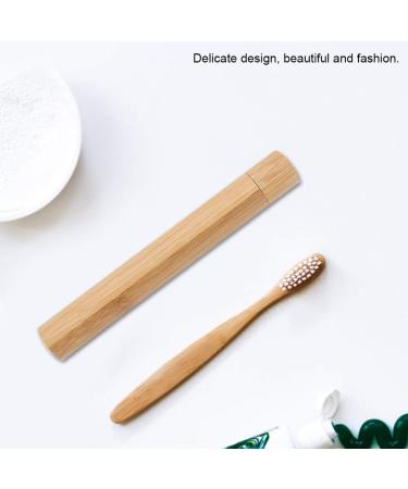 Viagasafamido Bamboo Toothbrush Case | Portable Eco-Friendly Bamboo Holder for Travel & Outdoor Use - Buy Online on GoSupps.com