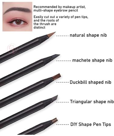 5pi ces Crayon sourcils tirette pelable waterproof longue tenue pour microblading marquage remplissage et contour des sourcils (Noir) - Buy Online on GoSupps.com