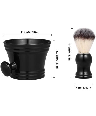 Traditional Beard Shaving Tools Set: ABS Mug Bowl & Shaving Brush Kit - Buy Online on GoSupps.com