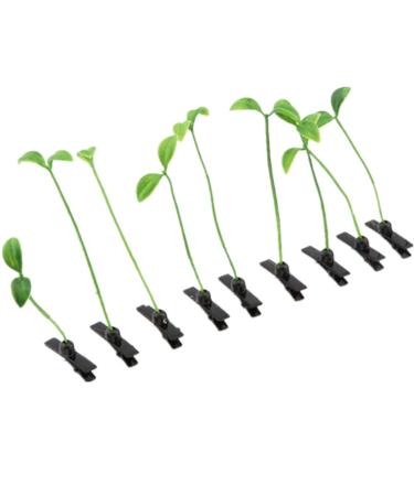 9 pieces grass hair clips soybeans hairpins sweet grass grass hairpise funny green leaf hairpins accessories gift for women girls children