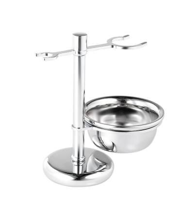 2 in 1 Stainless Steel Shaving Holder for Shaving Razor Brush & Shaving Soap Dish Men Shaving Kit