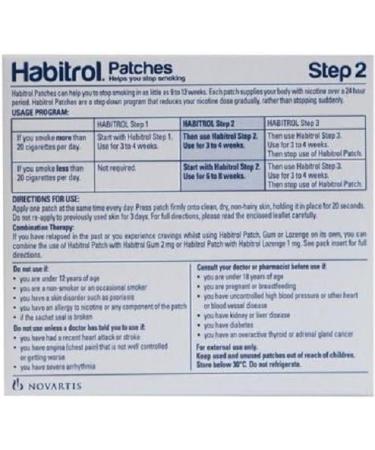 Habitrol 14mg Nicotine Patches Step 2 - Stop Smoking - 4 Boxes (112 Patches) - Buy Online on GoSupps.com