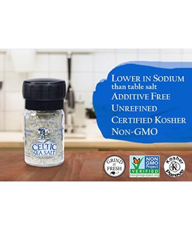 Celtic Sea Salt Light Grey Mini Grinder 1.8 oz - Vital Mineral Blend for Flavor & Health - Buy Online on GoSupps.com